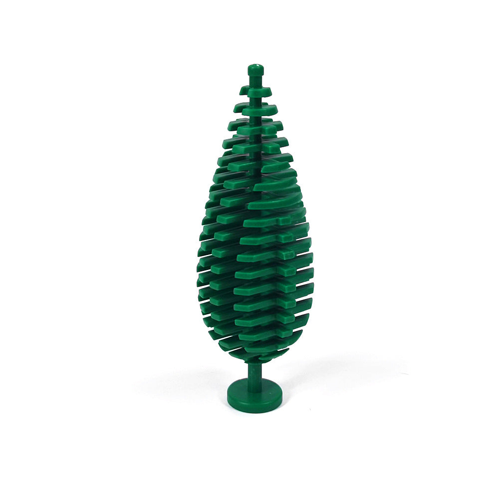 Small Particle Building Garden Parts, Spruce Tree Street Scenery Ornaments, 3778 Cypress Forest Scene Decoration