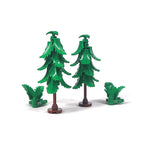 Small Particles Assemble 2682 Building Blocks, 1*1 Round Plate Upright Leaf Plant, Leaf-Shaped Garden Trees