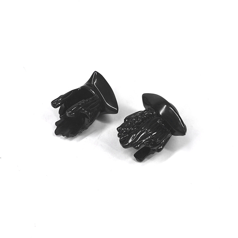 15413 Pirate Hair Decorations, Small Particle Assembly Building Blocks Toy, MOC Figure Hat Accessories