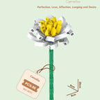 Intelligent Small Particle Assembly Building Blocks in the Shape of Flowers, Compatible with Realistic Everlasting Flowers, Best Birthday and Christmas Gift