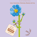 Intelligent Small Particle Assembly Building Blocks in the Shape of Flowers, Compatible with Realistic Everlasting Flowers, Best Birthday and Christmas Gift