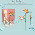 Intelligent Small Particle Assembly Building Blocks in the Shape of Flowers, Compatible with Realistic Everlasting Flowers, Best Birthday and Christmas Gift