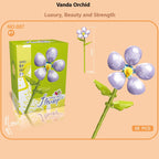 Intelligent Small Particle Assembly Building Blocks in the Shape of Flowers, Compatible with Realistic Everlasting Flowers, Best Birthday and Christmas Gift