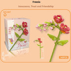 Intelligent Small Particle Assembly Building Blocks in the Shape of Flowers, Compatible with Realistic Everlasting Flowers, Best Birthday and Christmas Gift