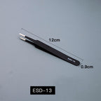 Stainless Steel Anti-Static Tweezers - Straight/Bent Tips for Electronics