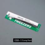 Stainless Steel Anti-Static Tweezers - Straight/Bent Tips for Electronics