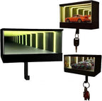 Infinitys Garage Key Hanger, LED Model Car Display Box, Wall-Mounted 3D Printed Garage Key Holder