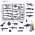 Compatible with Modern Military Equipment, Special Forces Firearms and Weapon Accessories, and Small Building Block Bricks x 10Set
