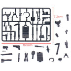 Compatible with Modern Military Equipment, Special Forces Firearms and Weapon Accessories, and Small Building Block Bricks x 10Set