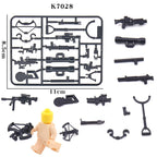 Compatible with Modern Military Equipment, Special Forces Firearms and Weapon Accessories, and Small Building Block Bricks x 10Set