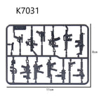 Compatible with Modern Military Equipment, Special Forces Firearms and Weapon Accessories, and Small Building Block Bricks x 10Set