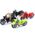 Modern Military Scene With Compatible Parts, Suitable For Assembling Two-Wheeled Motorcycles, Small Building Block Parts x 10