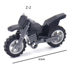 Modern Military Scene With Compatible Parts, Suitable For Assembling Two-Wheeled Motorcycles, Small Building Block Parts x 10
