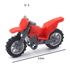 Modern Military Scene With Compatible Parts, Suitable For Assembling Two-Wheeled Motorcycles, Small Building Block Parts x 10