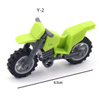 Modern Military Scene With Compatible Parts, Suitable For Assembling Two-Wheeled Motorcycles, Small Building Block Parts x 10