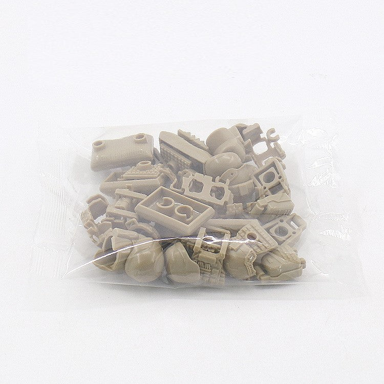 Moc Figure Accessories, Military Gear Bags, Helmets, Vests, Sandbags, And Small Building Block Accessories