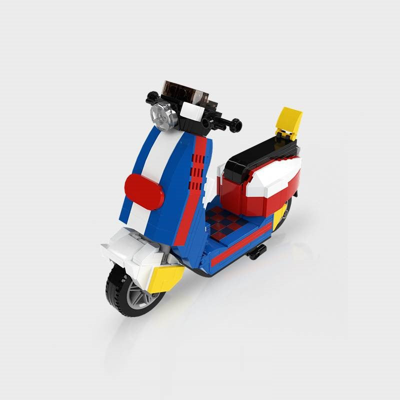 GOBRICKS MOC Set, Retro Electric Motorcycle, NO: HZZQ202541-46