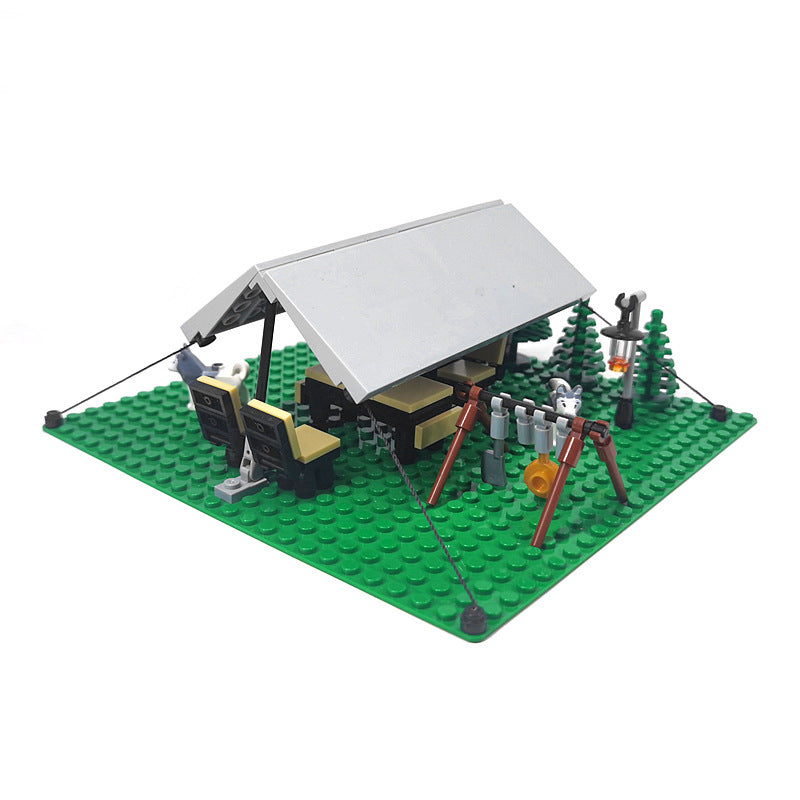 MOC Small Particle Building Block Set, Urban Camping and Picnic Scene Accessories, DIY Outdoor Building Block Set