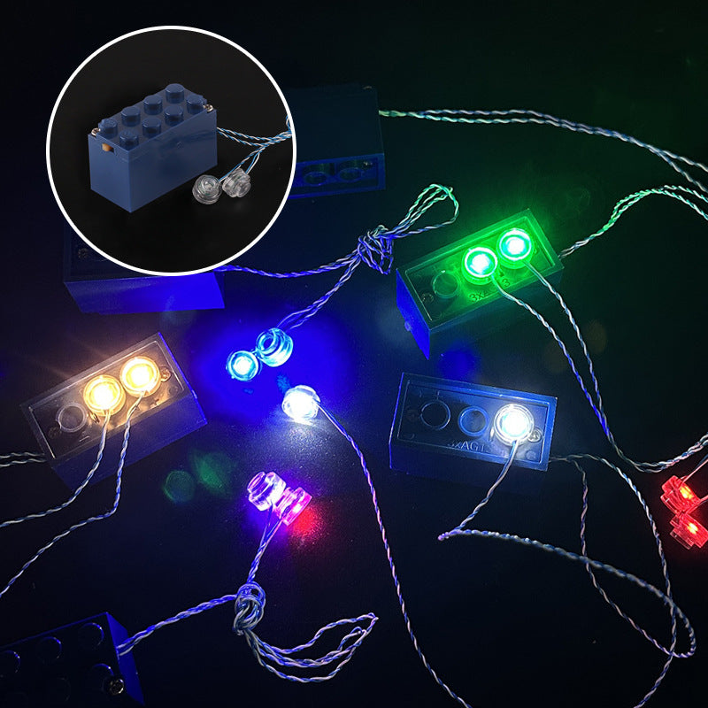 Compatible With Small Particle 2*4 Led Lights, Led Lighting Building Block Parts And Accessories, Decorative Parts And Lighting Accessories X3