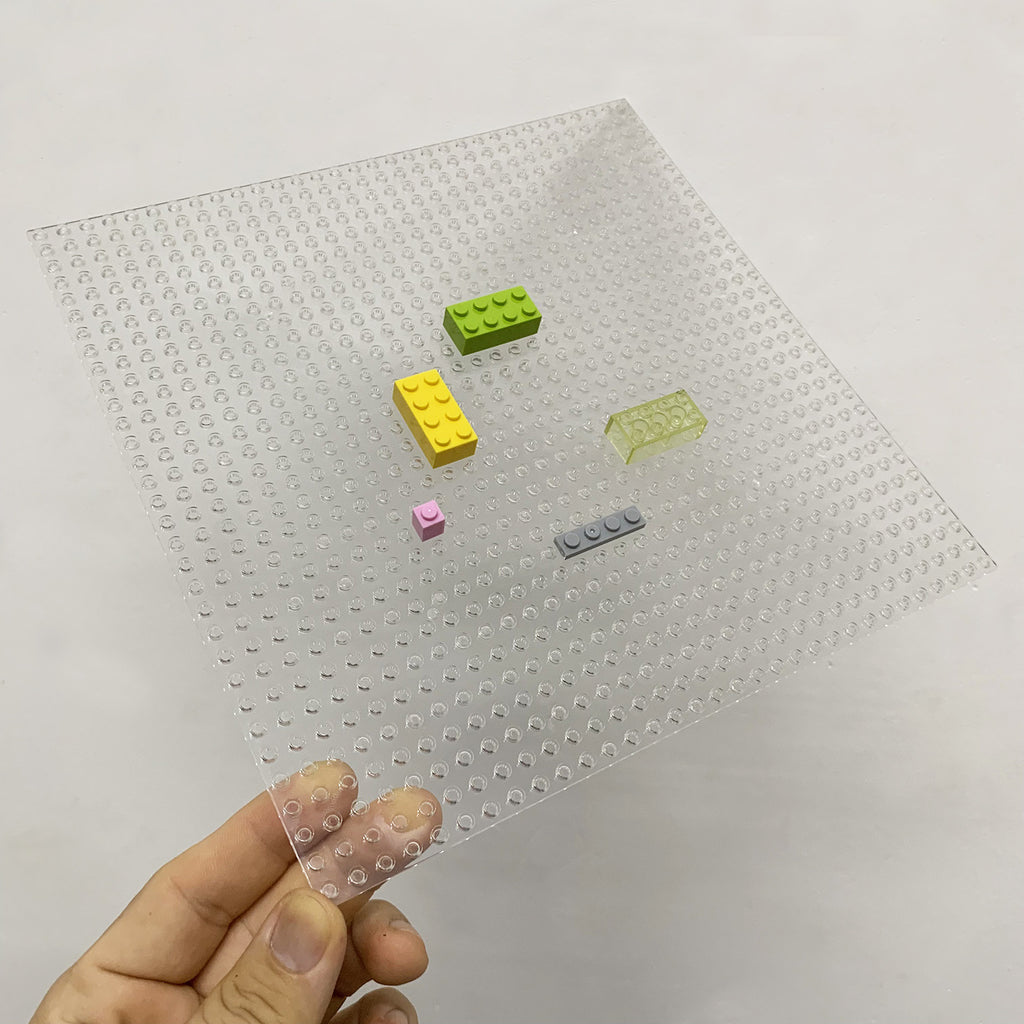 Compatible With Small Particle 32X32 Single-Sided Base Plates, 25.5*25.5Cm Pixel Art Transparent Base Plates, Moc Accessories Transparent Base Plates