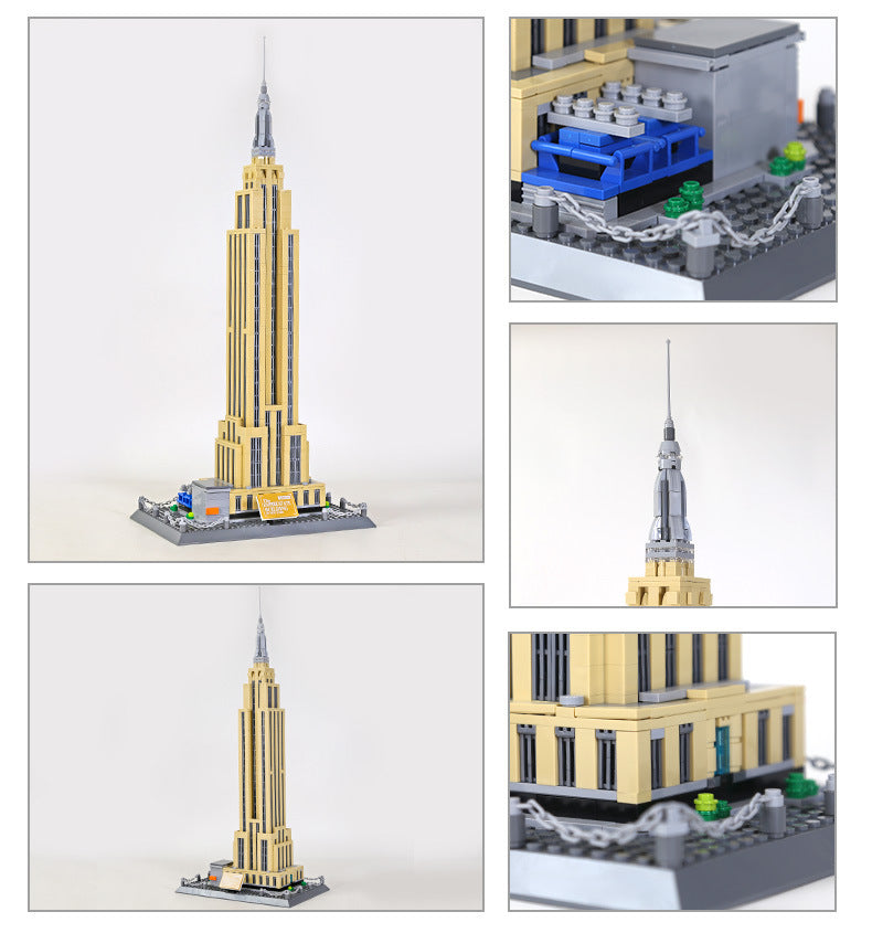 Wangge-5212 American New York Empire State Building Set, Compatible with Small Particle Building Toys, Best Building Gifts for Men