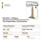 Wangge-5212 American New York Empire State Building Set, Compatible with Small Particle Building Toys, Best Building Gifts for Men