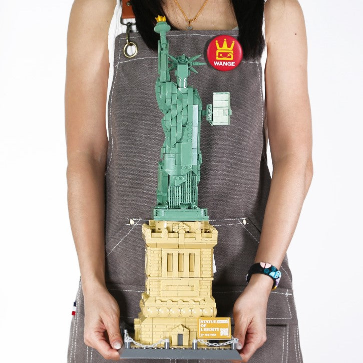 Wange 5227 Statue of Liberty Building Blocks Set, Compatible with Small-Particle Adult Assembly Models