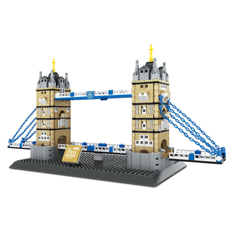 Wangge-4219 British London Twin Tower Bridge Set, Compatible with Small-Sized Building Blocks, Collection and Educational Assembly Set