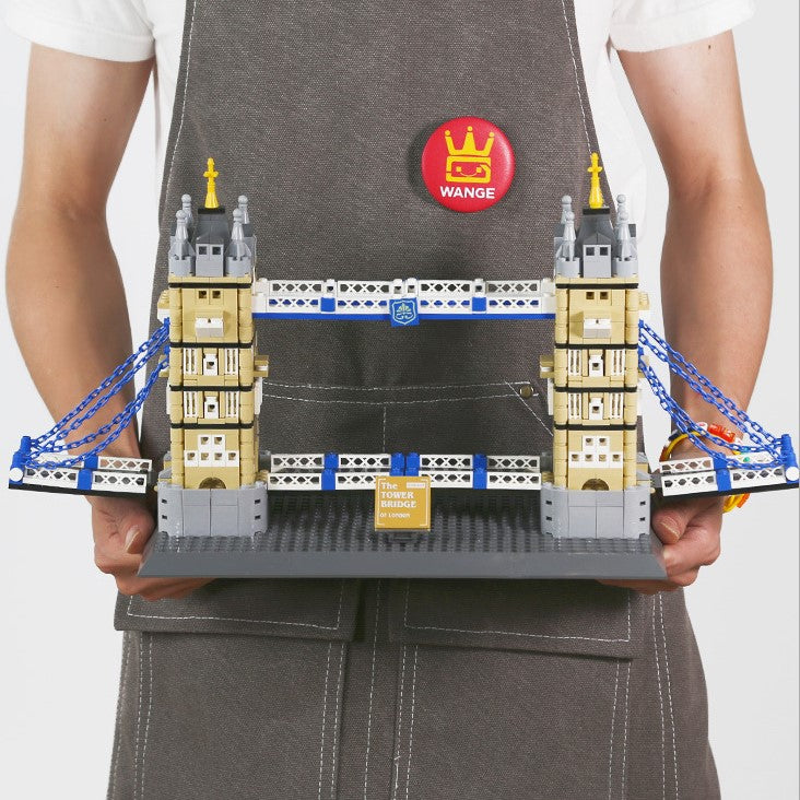 Wangge-4219 British London Twin Tower Bridge Set, Compatible with Small-Sized Building Blocks, Collection and Educational Assembly Set