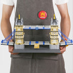 Wangge-4219 British London Twin Tower Bridge Set, Compatible with Small-Sized Building Blocks, Collection and Educational Assembly Set