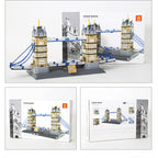 Wangge-4219 British London Twin Tower Bridge Set, Compatible with Small-Sized Building Blocks, Collection and Educational Assembly Set