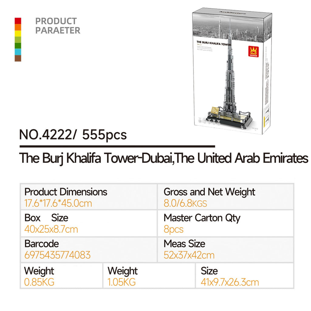 Wange - Burd? Chalifa, Dubaj, Zjednoczone Emiraty Arabskie, zestaw klock¨®w 4222 (kompatybilny)