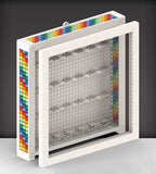 Building Block Figurine Rainbow Photo Frame, Compatible with Small Particle DIY Storage Ornaments