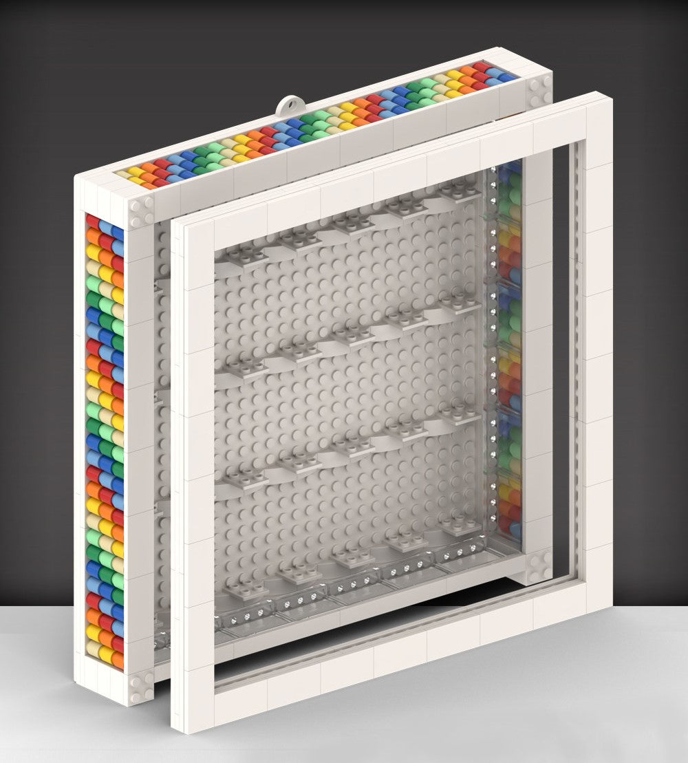 Building Block Figurine Rainbow Photo Frame, Compatible with Small Particle DIY Storage Ornaments