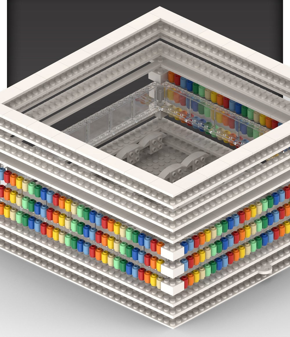 Building Block Figurine Rainbow Photo Frame, Compatible with Small Particle DIY Storage Ornaments