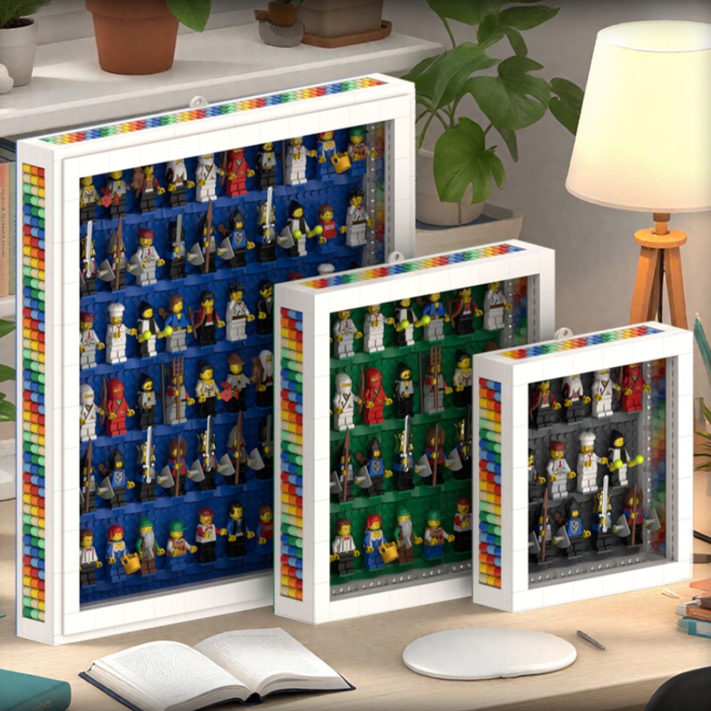 Building Block Figurine Rainbow Photo Frame, Compatible with Small Particle DIY Storage Ornaments