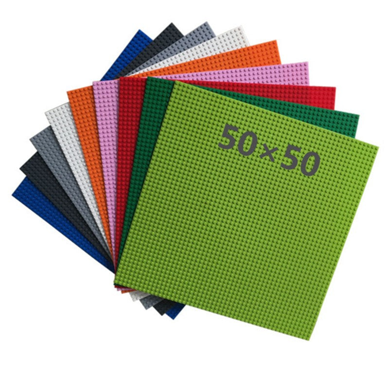 Compatible Small Brick Baseplate – Large 50x50cm Brick Wall Baseplate, 40x40cm Scene Floor