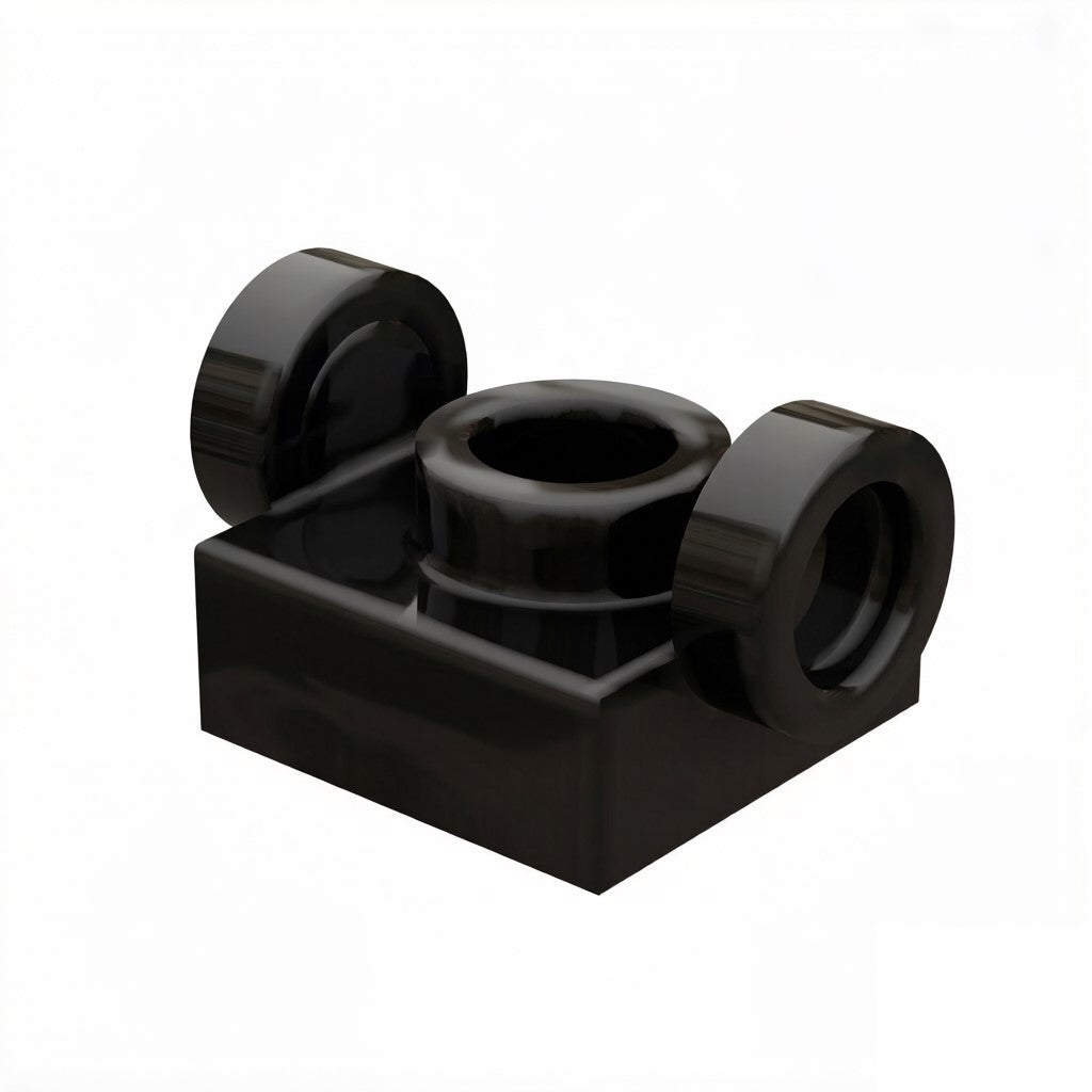 kf-0178 Building Block Part: 1x1 Assembly Piece with Studs on Two Opposite Sides (Non-GoBricks Brand)