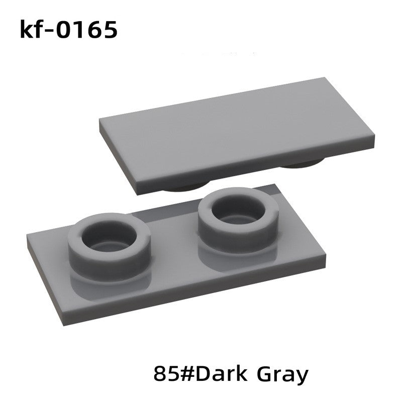 kf-0165 Compatible Small-Brick Parts: 1x2 Flat Plate Chassis Mounting Pieces, 100g (Approx. 500 Pieces) – Non-GoBricks Brand