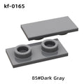 kf-0165 Compatible Small-Brick Parts: 1x2 Flat Plate Chassis Mounting Pieces, 100g (Approx. 500 Pieces) – Non-GoBricks Brand