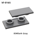 kf-0165 Compatible Small-Brick Parts: 1x2 Flat Plate Chassis Mounting Pieces, 100g (Approx. 500 Pieces) – Non-GoBricks Brand