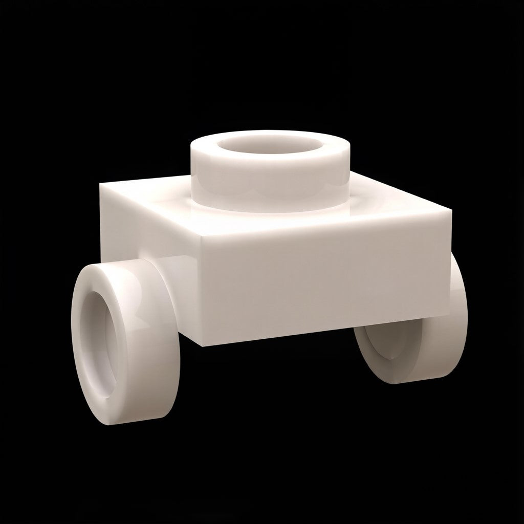 kf-0177 Small-Particle Building Block Compatible; 1x1 Plate with Studs on Opposite Sides (Approx. 453 Pcs) Not - GoBricks Brand
