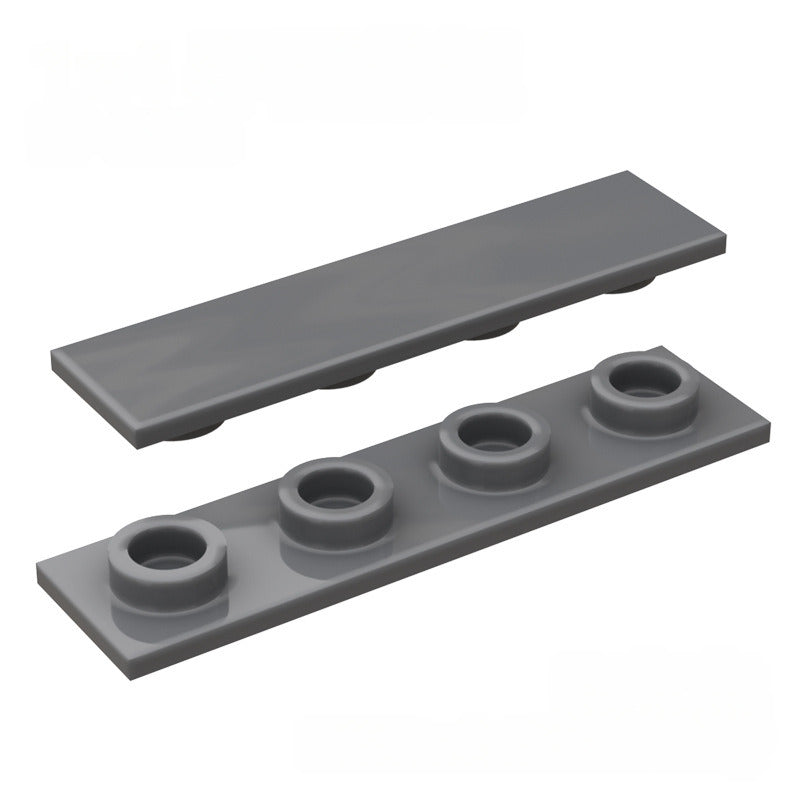 kf-0166 Small-Particle Building Block Compatible: 1x4 Flat Plate Chassis-Mounting Specialty Parts, 100g (Approx. 241 Pcs) Not GoBricks Brand