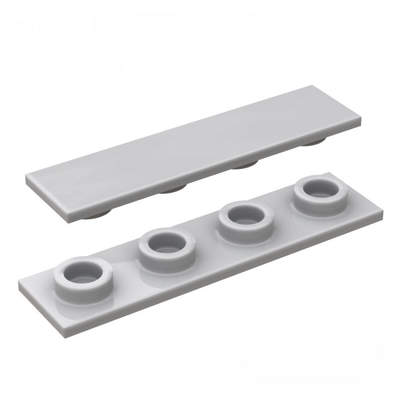 kf-0166 Small-Particle Building Block Compatible: 1x4 Flat Plate Chassis-Mounting Specialty Parts, 100g (Approx. 241 Pcs) Not GoBricks Brand