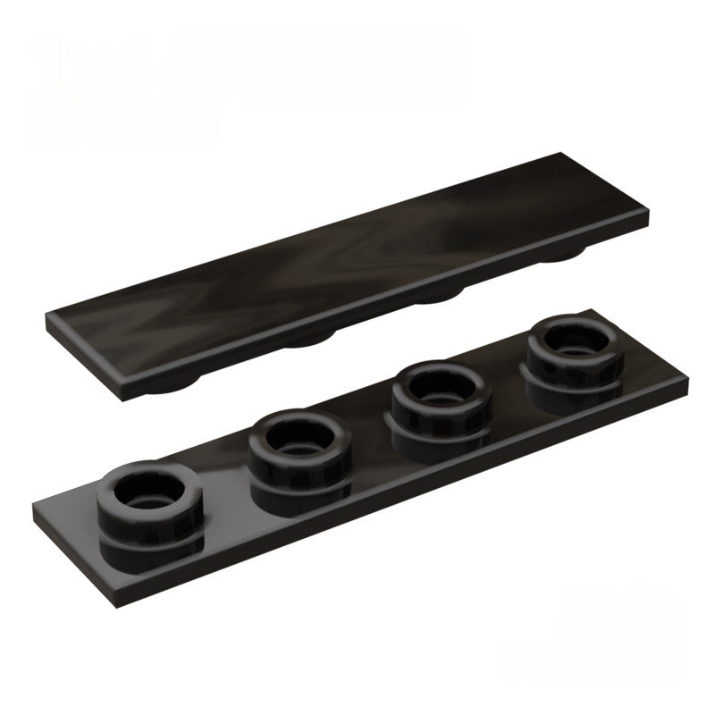 kf-0166 Small-Particle Building Block Compatible: 1x4 Flat Plate Chassis-Mounting Specialty Parts, 100g (Approx. 241 Pcs) Not GoBricks Brand