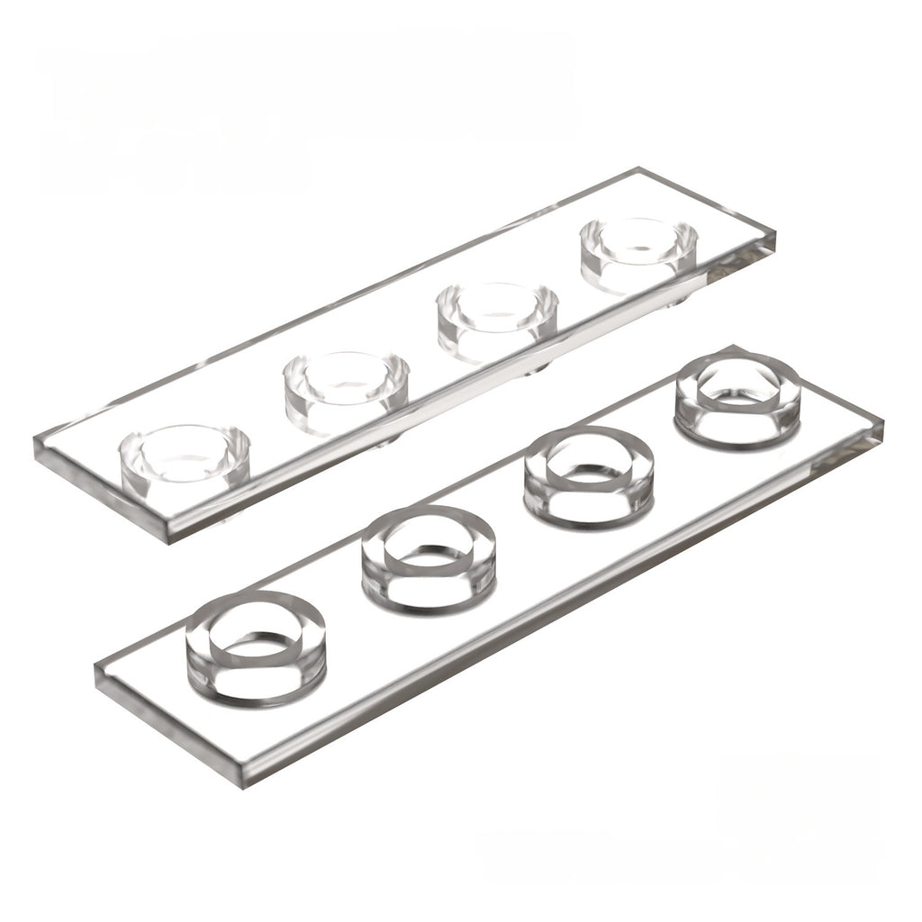 kf-0166 Small-Particle Building Block Compatible: 1x4 Flat Plate Chassis-Mounting Specialty Parts, 100g (Approx. 241 Pcs) Not GoBricks Brand