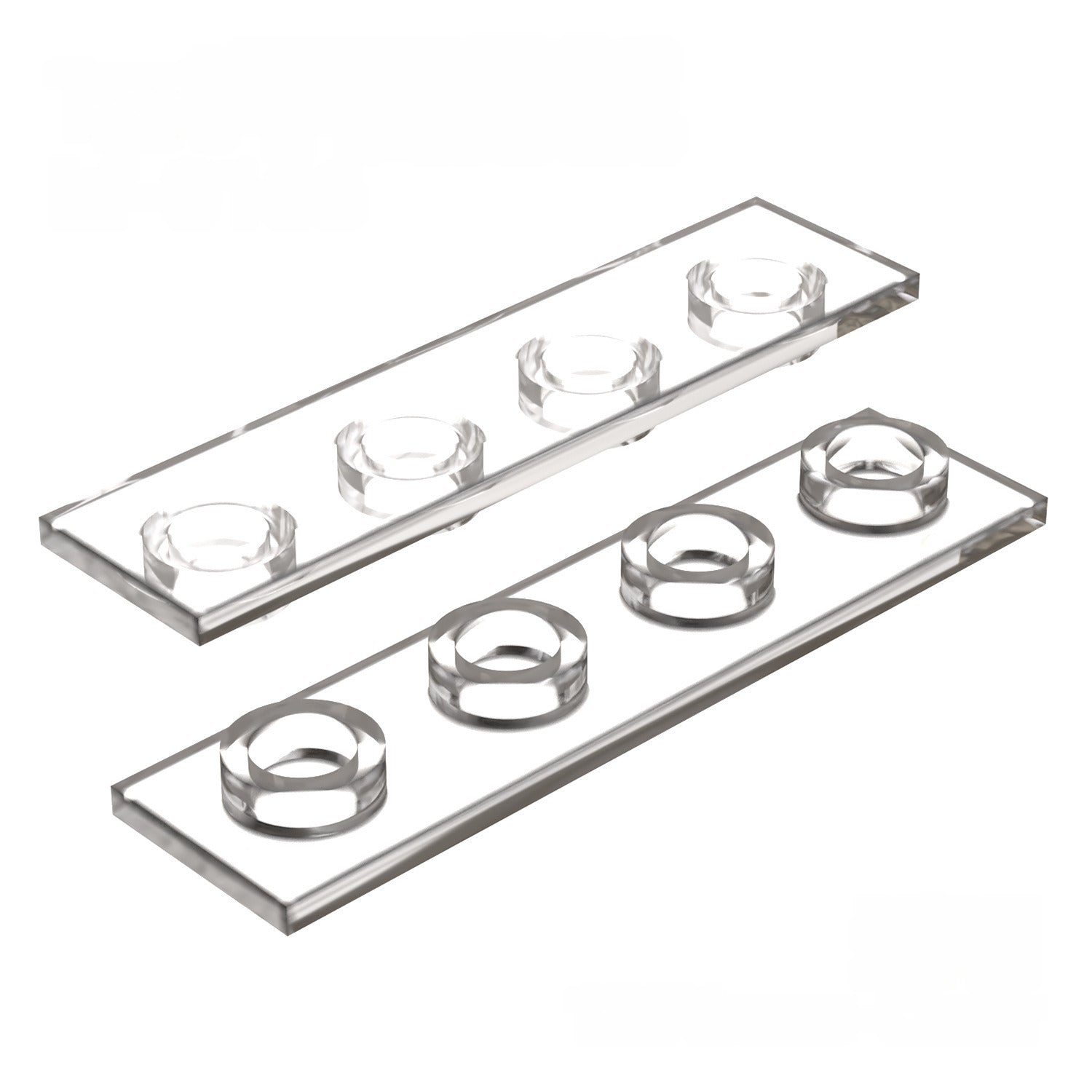kf-0166 Small-Particle Building Block Compatible: 1x4 Flat Plate Chassis-Mounting Specialty Parts, 100g (Approx. 241 Pcs) Not GoBricks Brand