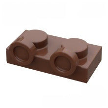 Kf-0007 Small-Particle Brick Compatible, 1X2 Inverted Plate With 2 Studs Facing Upward On The Side (Special Adapter Piece), 100g (Approx. 260 Pcs) Not A Gobricks Brand Product