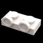 Kf-0007 Small-Particle Brick Compatible, 1X2 Inverted Plate With 2 Studs Facing Upward On The Side (Special Adapter Piece), 100g (Approx. 260 Pcs) Not A Gobricks Brand Product