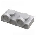 Kf-0007 Small-Particle Brick Compatible, 1X2 Inverted Plate With 2 Studs Facing Upward On The Side (Special Adapter Piece), 100g (Approx. 260 Pcs) Not A Gobricks Brand Product